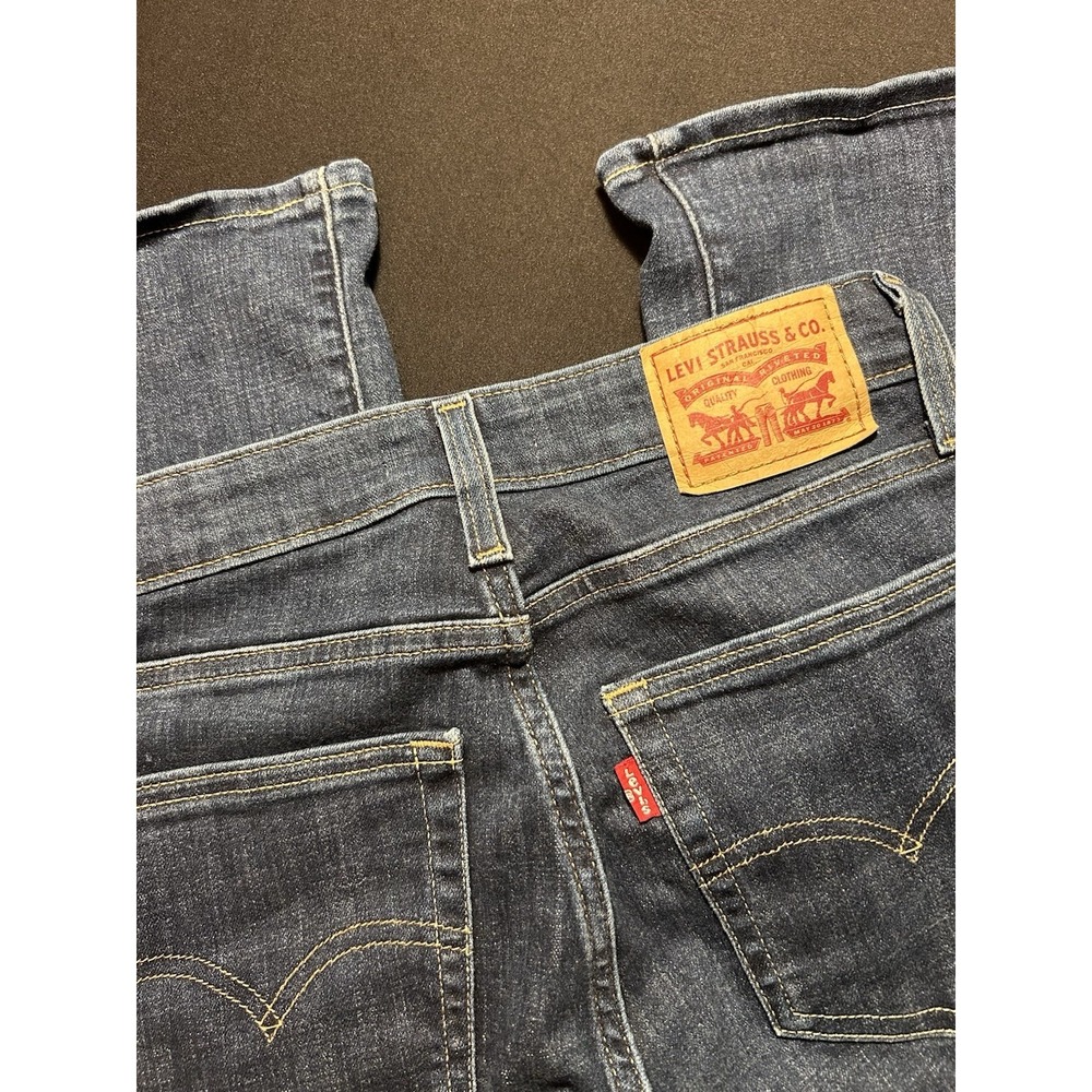 Levi's 725 High Rise Bootcut Jeans Women 26 Dark Wash Stretch Denim Classic B2